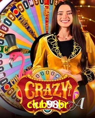 Crazy Time live game no club98br cassino com entretenimento ao vivo para jogadores do Brasil