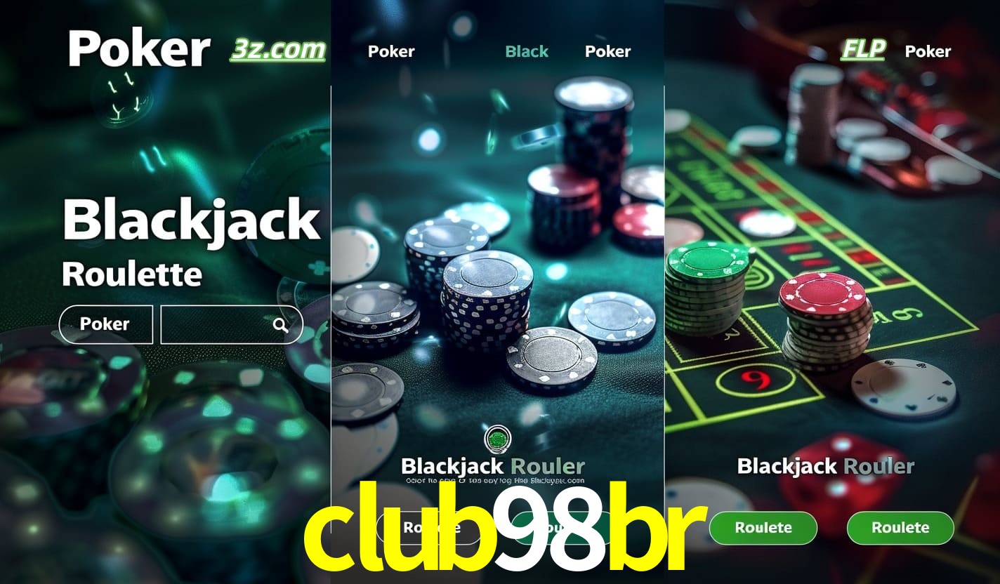 Cassino online club98br com Poker, Blackjack e Roleta ao vivo para jogadores do Brasil