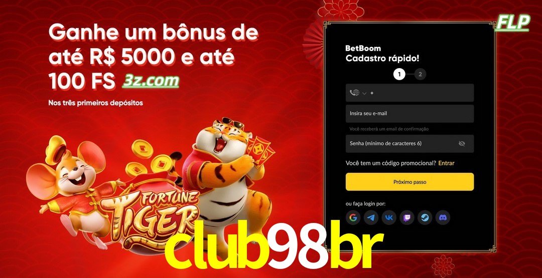 club98br cassino Brasil bônus de boas-vindas até R$5000 e 100 free spins