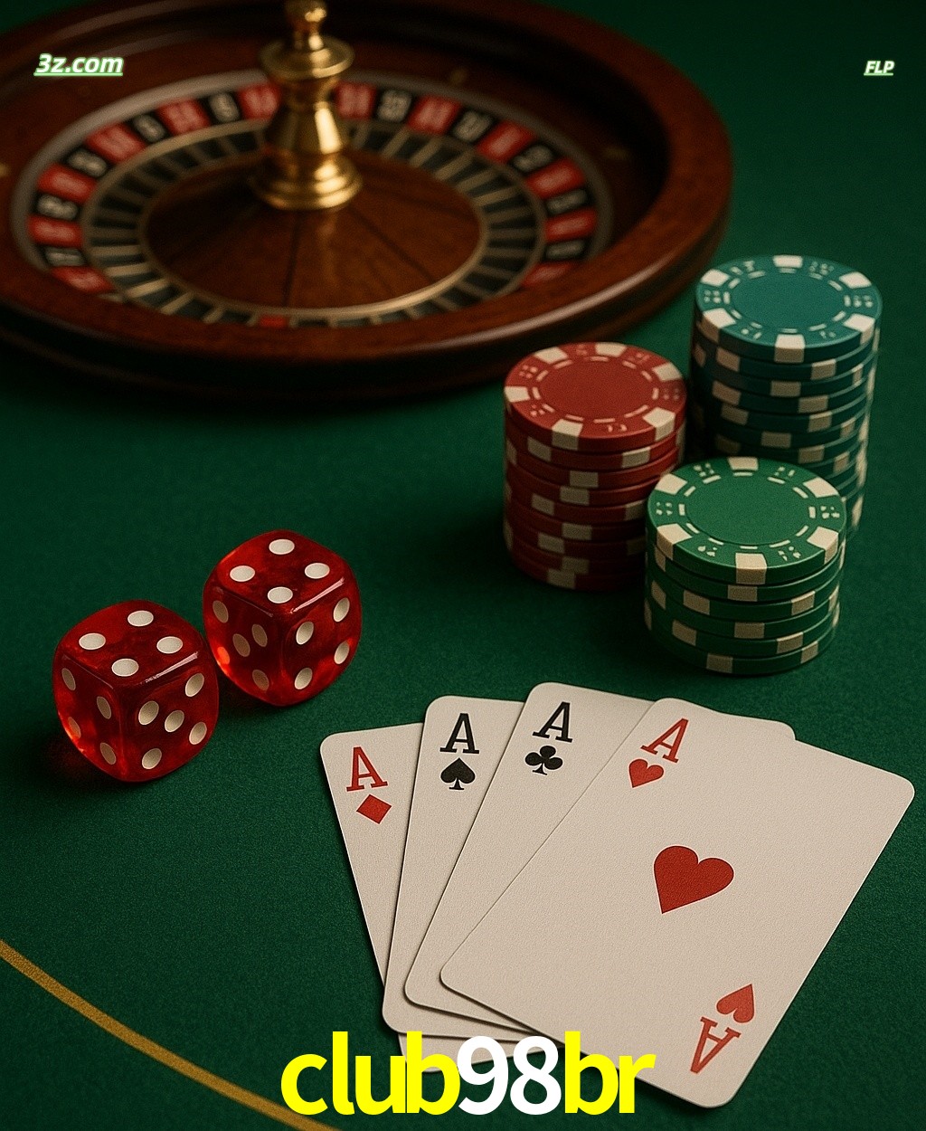 Cassino online club98br com jogos de mesa: roleta, dados, pôquer e fichas